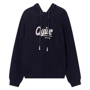 Sudadera con Capucha de Alta Calidad para Mujer, 100% Algodón, Estilo Invernal, Forro Polar, Estilo Urbano, Estampado 3D en Relieve, Borde sin Rematar - Product Image 4