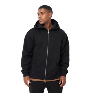 Sweat à capuche surdimensionné imprimé de haute qualité avec logo personnalisé pour hommes 100% technique de lavage d'épaule en coton pour l'hiver - Product Image 5