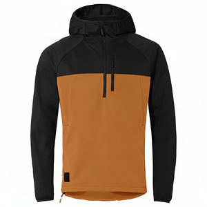 Vestes Softshell de sport d'extérieur imperméables coupe-vent à demi-zip à capuche pour hommes, prix de gros, fabrication sur mesure, best-seller - Product Image 6