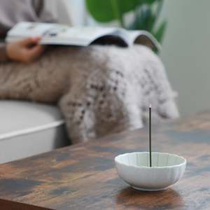 ที่วางธูปดอกบัวสีขาว - Product Image 3