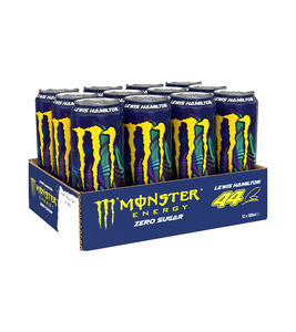 Vente en gros de Monsters Energy Lewis Hamilton sans sucre, 500 ml, 0 g de graisses saturées par portion, pour les consommateurs soucieux de leur santé cardiaque - Product Image 1