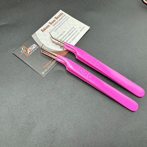 แหนบปลายขนตาแบบปรับแต่งได้สำหรับขนตาปลอมแบบทนทานสีโรสโกลด์ยอดนิยมสีชมพู - Product Image 1