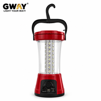 Lanterne de camping solaire rechargeable GL-5800S 48 SMD LED avec sortie USB, lumière d'urgence à intensité variable