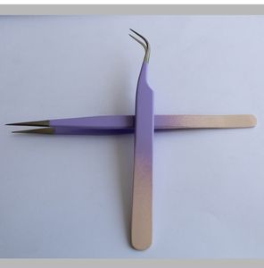 <b>Eyelash</b> <b>Tweezers</b> Custom Logo Private Label Stainless Steel Fiber Tip Wholesale Fiber Tip Extension <b>Tweezers</b> - Product Image 2