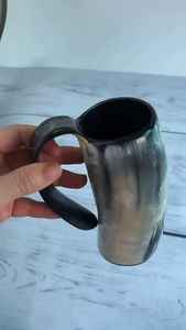 Taza de Cuerno de Búfalo Pulida a Mano, Taza Rústica Ecológica Natural de Alta Calidad - Product Image 3