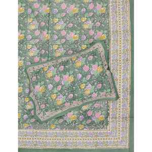 100% Cotton King Size Double Bedsheet with Pillow Covers 3pcs Floral <b>Striped</b> Pattern Comforters Soft Flat <b>Bed</b> <b>Sheet</b> for Home Use - Product Image 1