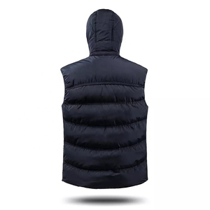 Veste d'hiver en gros Logo personnalisé Broderie Coupe-vent à capuche pour hommes Gilet à bulles sans manches Vente en gros de vêtements d'extérieur à séchage rapide pour hommes OEM - Product Image 2
