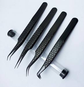 Pince à cils professionnelle à bas prix Top haute qualité outils de beauté pince à cils meilleure prise pince à cils couleur beige - Product Image 3