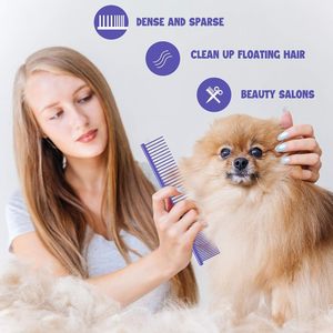 Herramientas profesionales de lujo para el cuidado de mascotas de acero inoxidable, peines y tijeras para perros de varios colores para aplicaciones de gatos - Product Image 2
