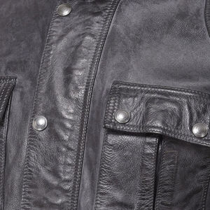 แจ็คเก็ตหนังผู้ชายดีไซน์สั่งทำพิเศษ ราคาขายส่ง คอลเลคชั่นฤดูหนาว ลุคหล่อเท่ แจ็คเก็ตหนัง PU ผู้ชาย รับผลิตแบบ OEM - Product Image 6