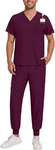 Combinaison de gommage tendance pour hommes avec ceinture flexible et tissu infroissable assurant le confort pendant les tâches médicales - Product Image 6