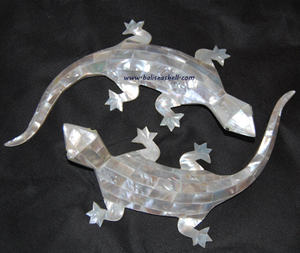 Mother of Pearl Gecho Art Seashell Jewelry Animal <b>Ornament</b> Motif Inlay for Home Decorative Crafts - Product Image 3