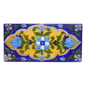 Azulejo de cerámica de mosaico Floral, azulejos de baño de cocina hechos a mano para comedor, dormitorio, sala de estar, paquete brillante de 6 para Interior del hogar - Product Image 1