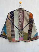 Veste matelassée Boho Hippie pour femmes au prix de gros, block à la main, design Kantha vintage, style indien, en coton rempli