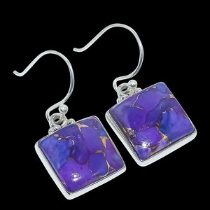 Pendientes de piedras preciosas turquesas de Plata de Ley 925 de estilo bohemio, joyería hecha a mano, pendientes de plata, joyería para mujer, regalo de boda para - Product Image 2
