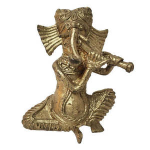 Sculpture Dhokra unique de Mukherjee Handicrafts, objet décoratif, 20,2x6,4x10cm - Product Image 3