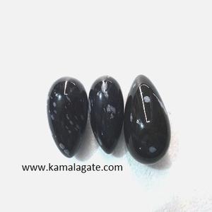 Snow Flake Obsidian <b>Egg</b> Crystal Massager Semi-Precious Stone Craft Craved Crystal <b>Egg</b> - Product Image 3
