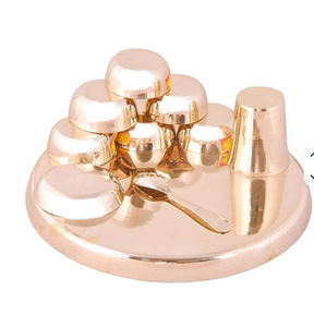 Restaurante Boda india y uso festivo Vajilla étnica de bronce Kansa Juego de platos de comedor Ayurvédico tradicional para Cocina - Product Image 3