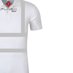 Venta al por mayor OEM Logo ropa de trabajo de secado rápido Hi Vis seguridad camiseta reflectante trabajo construcción reflectante polos - Product Image 3