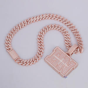 Mens Hip Hop High Quality Luxury Iced Out Diamond <b>Chain</b> with Pendant Made in <b>925</b> <b>Sterling</b> <b>Silver</b> Moissanite Diamond Vvs Clarity - Product Image 6