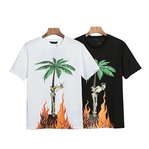 Camisetas para hombre al por mayor, personalizadas con marca, estampadas con letras, estilo oversize, corte holgado, hombros caídos, tipo Palm Angel - Product Image 1