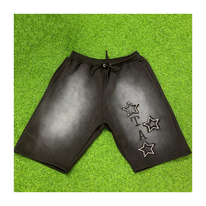 Shorts en toile délavée personnalisés de haute qualité pour l'été, 100 % polyester, pour hommes, délavés à l'acide, unis, décontractés, respirants, séchage rapide, numériques - Product Image 6