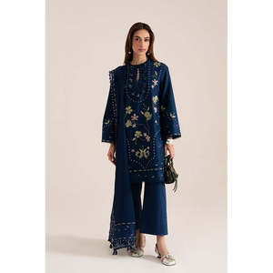 MARIA.B-3PC Chemise et dupatta brodés en mousseline de soie style bohème printemps/été BIC-4715 - Product Image 1