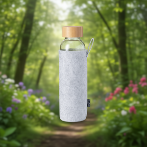 Borraccia Sostenibile in Vetro e Bambù Blorek - Gadget Ecologico per Bere - Product Image 3