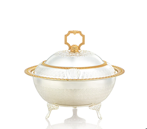 ชามเสิร์ฟสแตนเลสคุณภาพเยี่ยม ดีไซน์สีทอง สำหรับเสิร์ฟอาหาร ขนมหวาน เหมาะสำหรับงานแต่งงานหรืองานอื่นๆ - Product Image 6