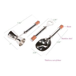 ชุดเชคเกอร์ค็อกเทลสแตนเลสสตีลสำหรับบาร์เทนเดอร์สุดเท่ เหมาะสำหรับจัดงานปาร์ตี้และการเตรียมเครื่องดื่ม - Product Image 2