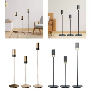 แท่นวางเทียนสำหรับงานแต่งงานดีไซน์คลาสสิกทำจากโลหะทองเหลืองชุบทองสำหรับวางเทียนแฟนซีจำนวนมากดีไซน์คลาสสิก - Product Image 2