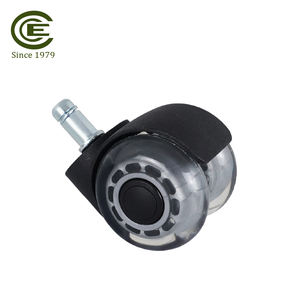 Roue de mobilier de bureau en PU transparente de 50 mm (2 pouces) avec tige universelle pour bureau et salon - Silencieuse et durable - Product Image 4