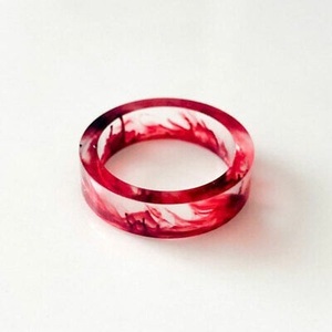 Fashion Vintage Acetate Resin Opening <b>Rings</b> Marble Pattern Irregular Geometric Chunky <b>Thick</b> Acrylic Band <b>Rings</b> - Product Image 2