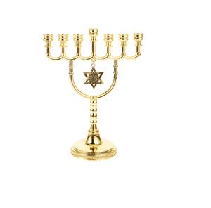 Bougeoir Menorah 9 Branches Finition Argentée Hanukkiah Menorah Décorative En Aluminium Pour Hanukkah Décoration de La Maison - Product Image 6