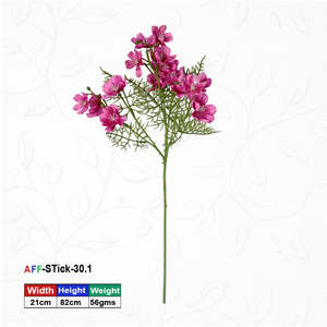 Ramas de Flores Artificiales de Seda Color Rojo Cereza AFF Stick 30.1 - Product Image 1