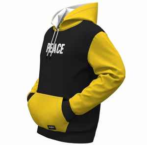 Sudadera con capucha para hombre con impresión de logotipo personalizado y hombros recortados y tela de mezcla de algodón suave para un aspecto moderno y relajado - Product Image 3