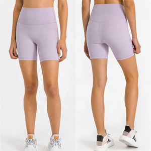Venta caliente sin costuras suave sólido entrenamiento atlético Yoga pantalones cortos de cintura alta Biker Shorts mujeres Yoga pantalones cortos Leggings pantalón corto - Product Image 2