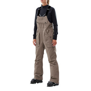 Baberos de esquí personalizados OEM para mujer, pantalones de nieve impermeables aislados con etiqueta privada e impresión de logotipo para ropa de esquí al aire libre - Product Image 1