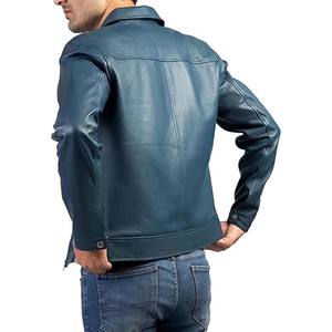 Vestes en toile et cuir pour hommes, taille adulte, tendance, décontractées, moto, biker, logo personnalisé OEM, taille respirante, écologique, mode d'hiver - Product Image 3