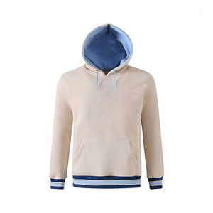 เสื้อฮู้ด Spelman Neutral Prep รุ่นพรีเมียม ผ้าฟลีซหนานุ่ม ปักลายเชนิล ซับในอย่างดี ทรงยูนิเซ็กส์ สีเบจ-น้ำเงิน สไตล์สตรีทแวร์ สำหรับฤดูหนาว - Product Image 1