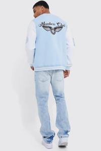 2024 nouveau Style hommes personnalisé laine université veste rose cuir corps blanc broderie support fermeture à glissière Chenille tissé méthode - Product Image 3