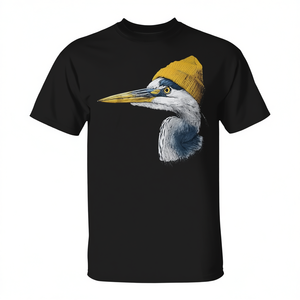 T-shirt Great Blue Heron Birding Yellow Beanie, ottima per le promozioni - Product Image 2