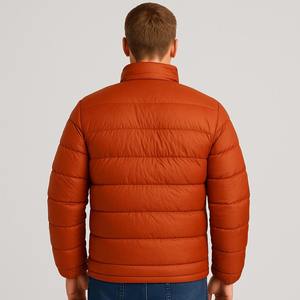 Chaqueta de Invierno Acolchada de Lona con Logotipo Personalizado para Hombre |   Estilo Burbuja con Capucha |   Ropa Exterior Gruesa, Cálida, Aislante y Resistente al Viento - Product Image 2