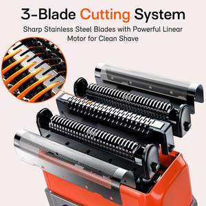 Rasoir Électrique Compact Rechargeable USB-C pour Hommes, Rasoir à Grille Étanche IPX7, Kit de Toilettage Portable pour le Visage, Idéal pour les Voyages - Product Image 5