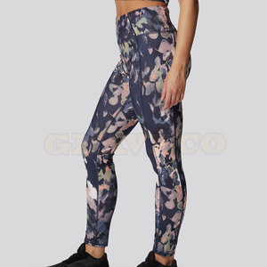 Leggings de yoga pour femmes de haute qualité à taille élastique 2025, impression personnalisée unie, séchage rapide, respirant, sans couture, faible MOQ - Product Image 2