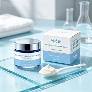 Crème de Récupération au Cuivre Bleu Éclaircissante Hydratante Raffermissante pour le Visage Marque Privée pour Usage Domestique - Product Image 2