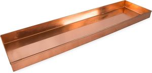 Bandeja de servicio de cobre 100% de grado alimenticio Fabricante Mayorista de artesanías hechas a mano de La India 100% bandeja de cobre puro forma rectangular - Product Image 3
