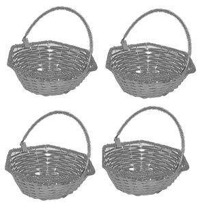 Handmade Round Shape Metal <b>Gift</b> <b>Hamper</b> Basket Superior Quality Gold Color Metal <b>Wedding</b> Basket in India - Product Image 5