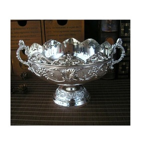 Cesta de fruta plegable de acero inoxidable al por mayor, cuenco de Metal con rotación para mesa de comedor, centro de mesa, cartón de fruta decorativo - Product Image 4