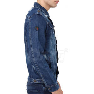 2025 couleur unie tenue décontracté hommes jean veste nouvelle mode confortable hommes jean veste d'hiver - Product Image 2